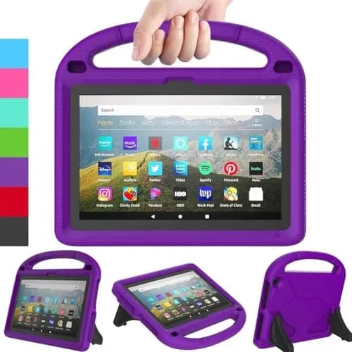 DICEKOO Kid Case for 10-inch Tablet 2021/2023 Release, Purple | Lightweight Shockproof Cover with Stand thumbnail 1