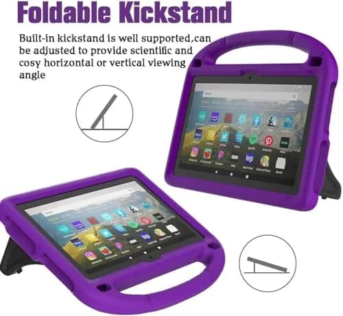 DICEKOO Kid Case for 10-inch Tablet 2021/2023 Release, Purple | Lightweight Shockproof Cover with Stand thumbnail 3