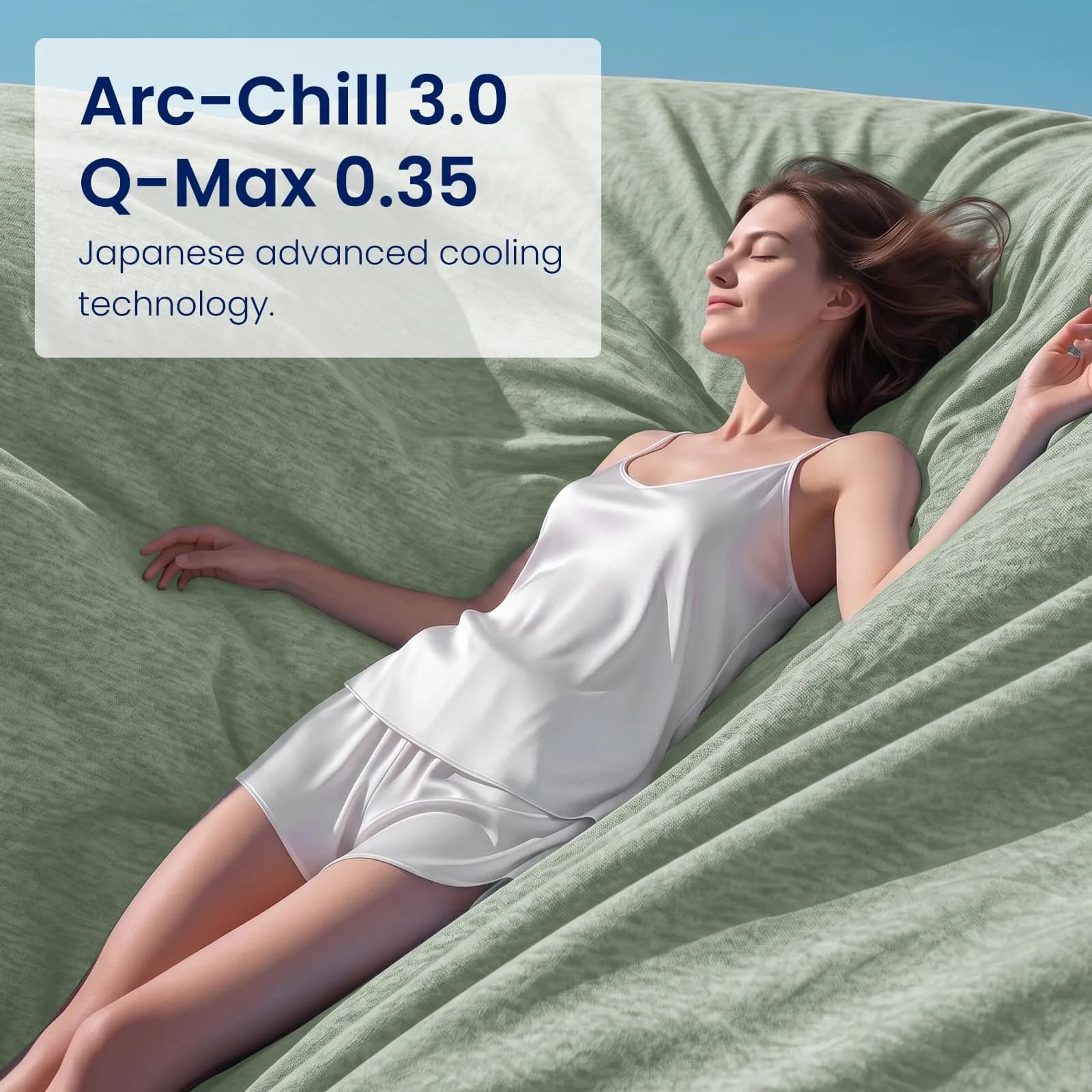 Topcee Cooling Blanket 2.27 kg (5 lb) Queen Size 90"x90" | Breathable Fabric for Hot Sleepers - view 7