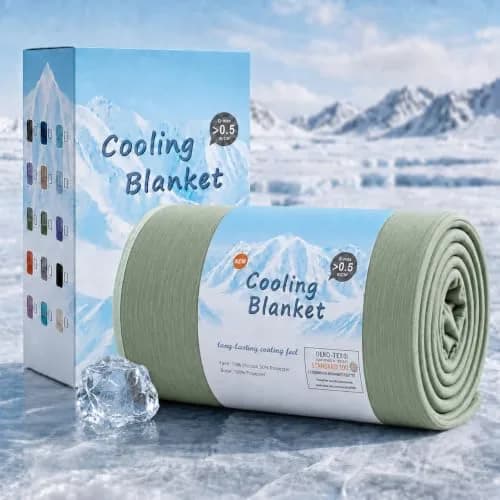Topcee Cooling Blanket 2.27 kg (5 lb) Queen Size 90"x90" | Breathable Fabric for Hot Sleepers thumbnail 1