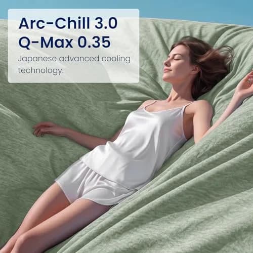 Topcee Cooling Blanket 2.27 kg (5 lb) Queen Size 90"x90" | Breathable Fabric for Hot Sleepers thumbnail 7