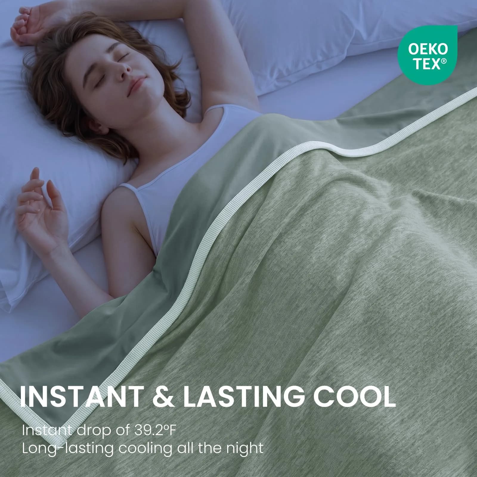 Topcee Cooling Blanket 2.27 kg (5 lb) Queen Size 90"x90" | Breathable Fabric for Hot Sleepers - view 2