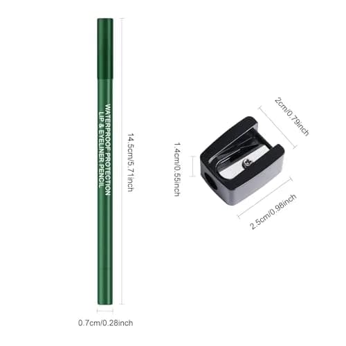 Ownest Shimmer Green Gel Eyeliner Pen Set | 3 Colors, Waterproof, Includes Sharpener thumbnail 6