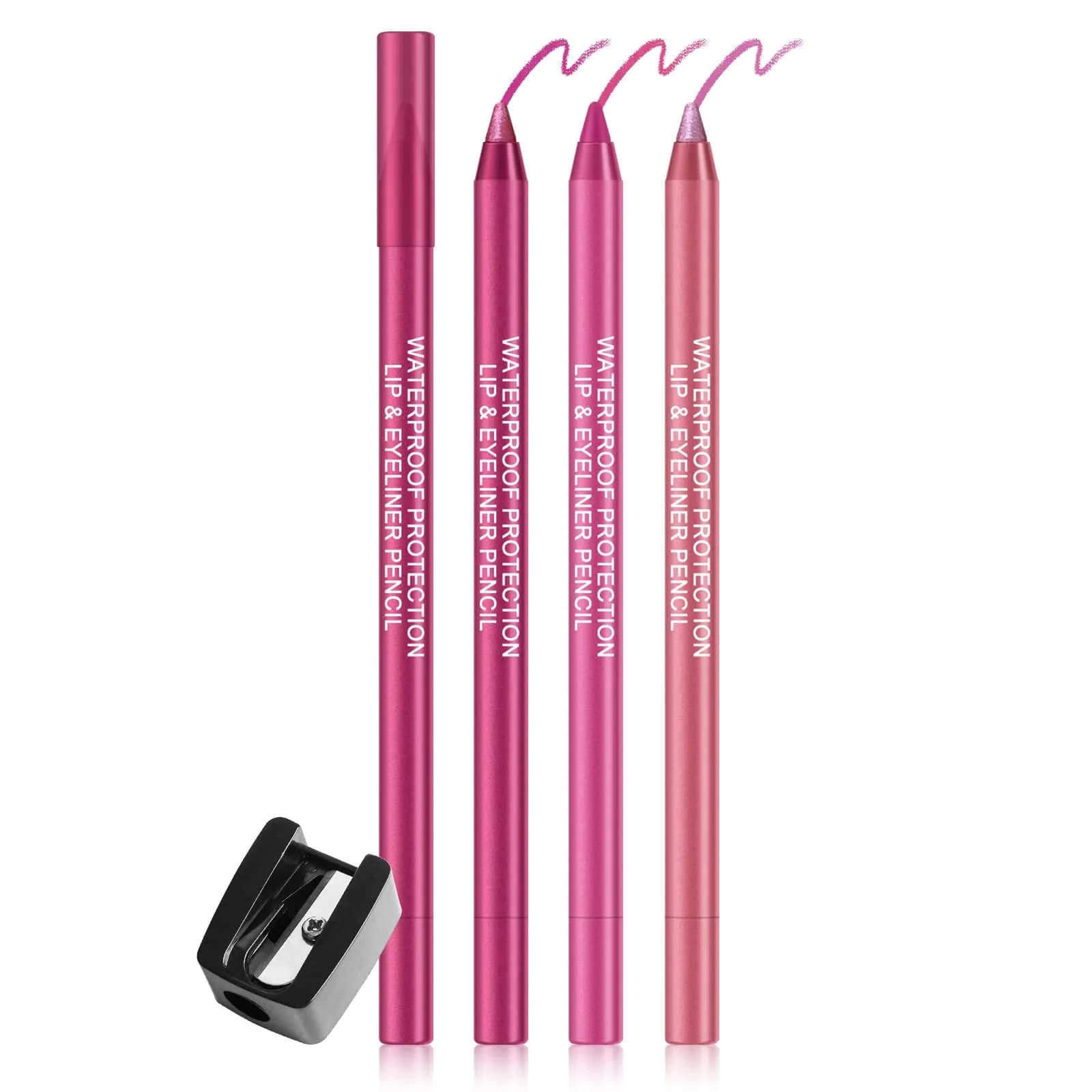 Ownest 3 Colors Gel Eyeliner Pencil Kit | Matte & Shimmer Pink Eyeliner for Women - main product image