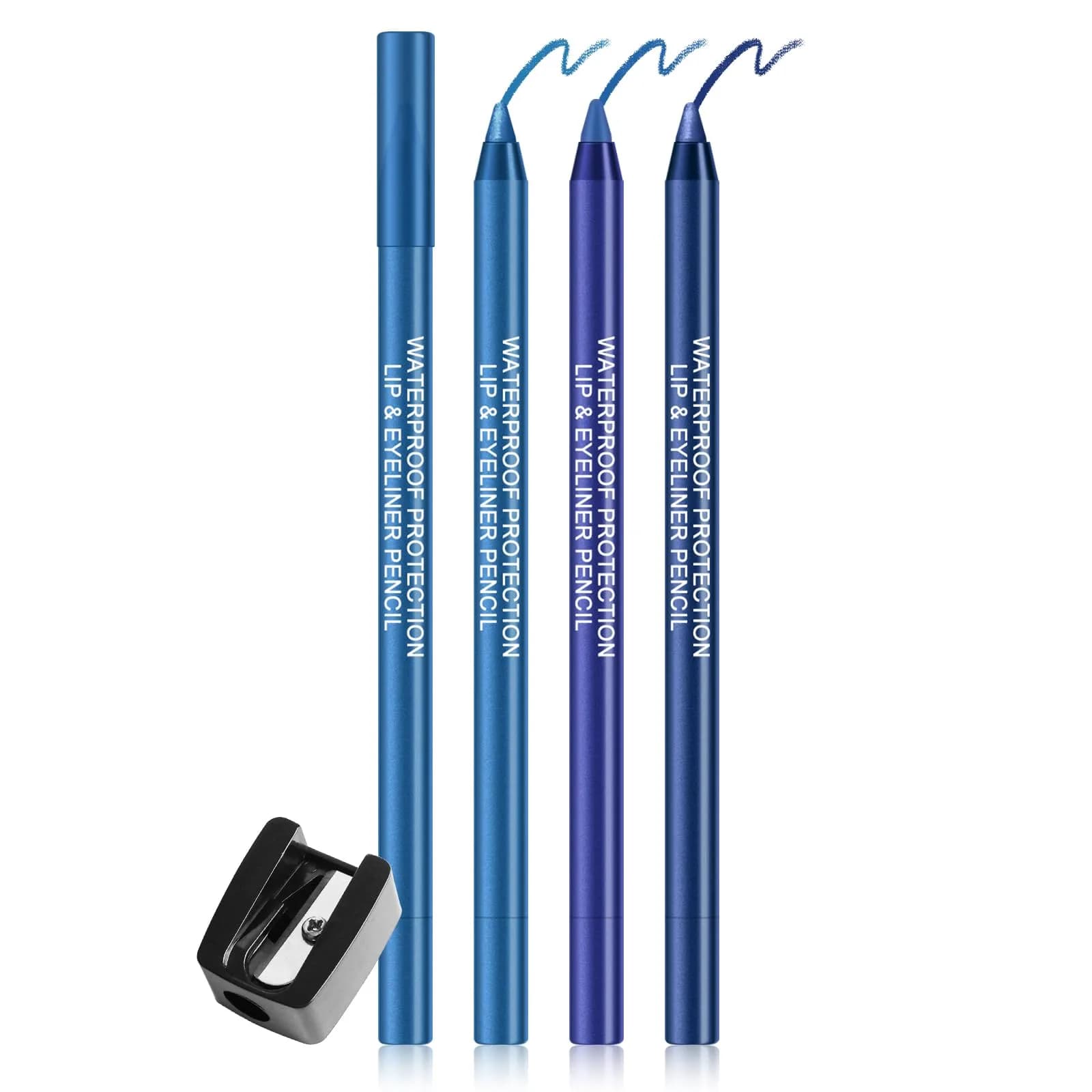 Ownest Blue Matte Shimmer Gel Eyeliner Pencil Kit 3pcs | Waterproof & Smudge-Proof for All Skin Tones