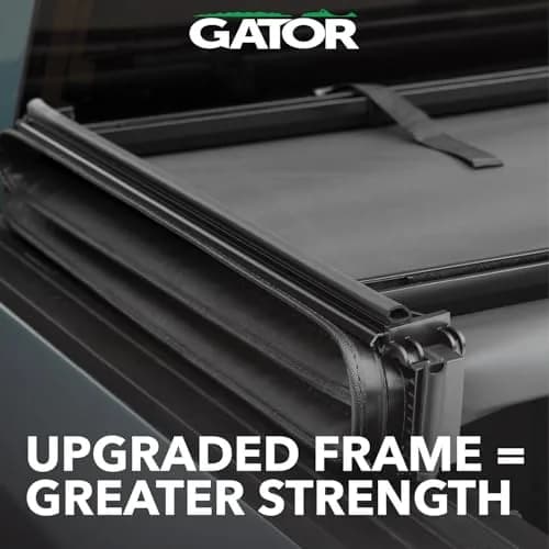 Gator Soft Tri-Fold Truck Bed Tonneau Cover 4'6" Bed | Weather-Sealed, No-Drill, Cargo Keepers Included thumbnail 2