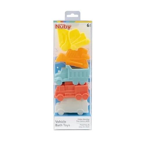 Nuby Vehicle Bath Toys - 5 Pack | Mold-Resistant, BPA-Free, 5 Vehicles thumbnail 6