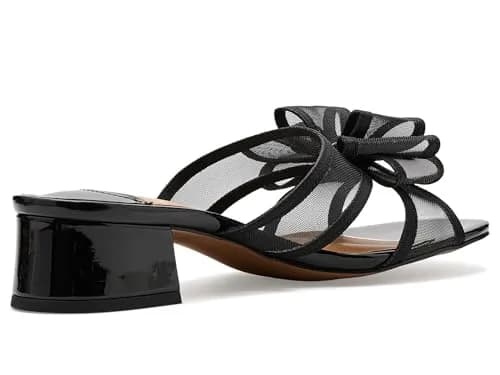 J. Reneé Finola Slip-On Sandals 7 M | Mesh Square Toe, 1.5 inch Block Heel, Black thumbnail 4