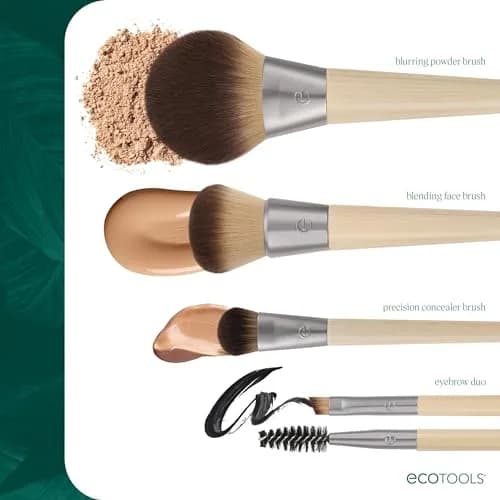 EcoTools Vegan Foundation Brush (Pack of 12) | Dense Synthetic Bristles for Seamless Makeup Application thumbnail 6