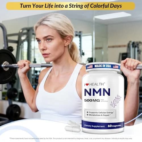 I LOVE HEALTH NMN 500MG Per Capsule – High Purity 99.9% NAD+ Support for Cellular Energy & Aging, 60 Capsules thumbnail 8