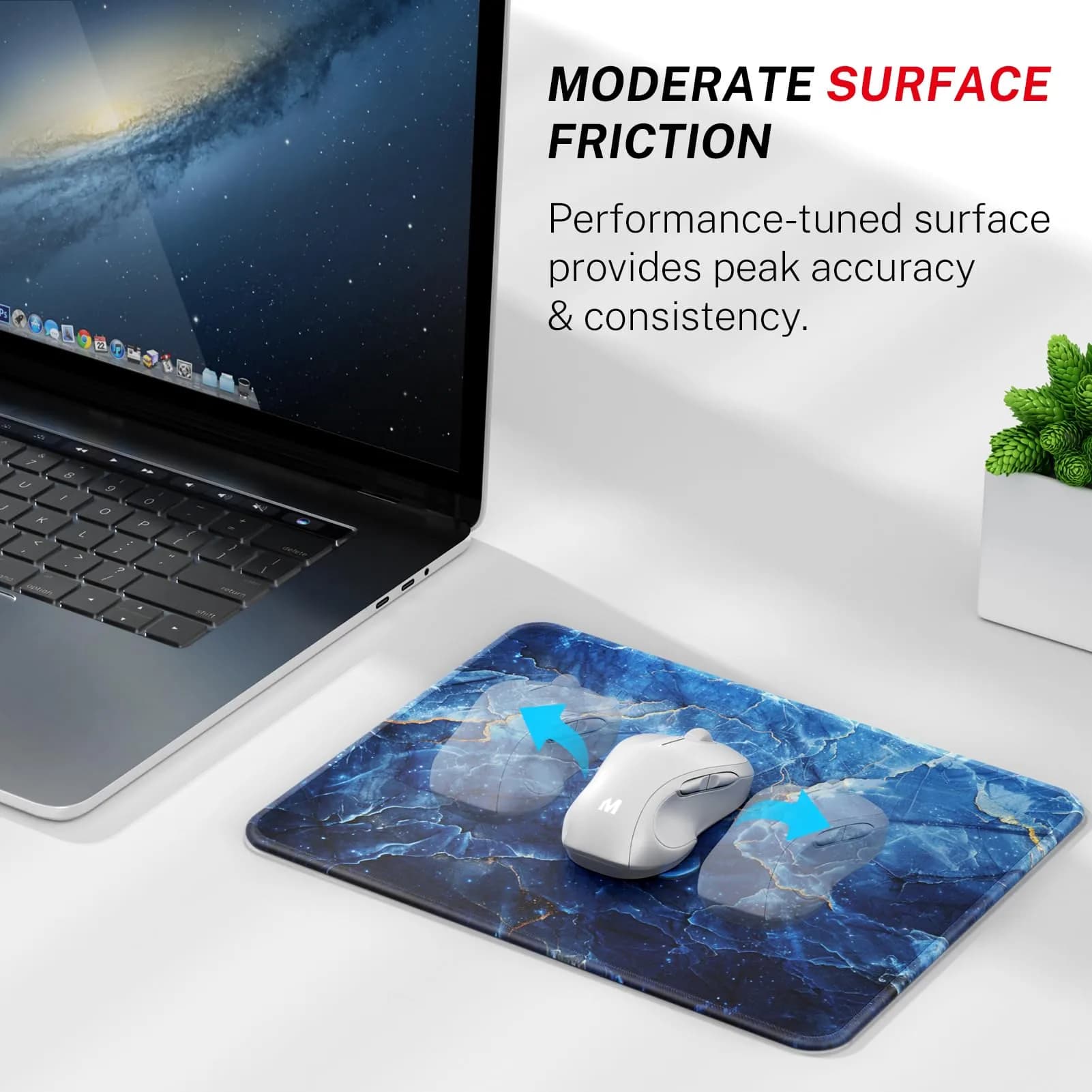 MROCO Ocean Marble Mouse Pad 21.6 cm x 27.9 cm (8.5 x 11 Inch) | Smooth Glide & Precise Control - view 2