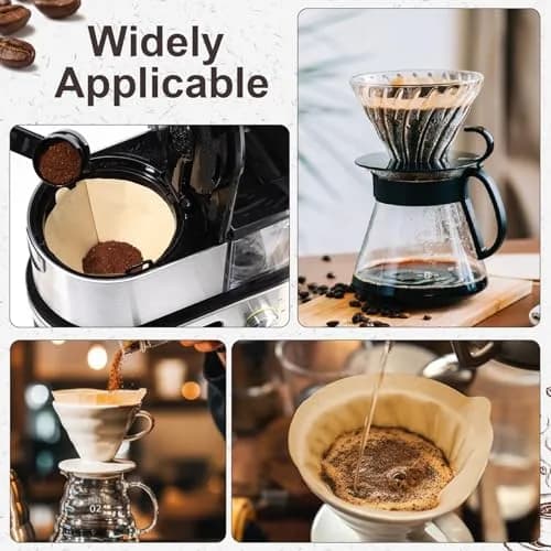 Prudiut #4 Cone Coffee Filters 8-12 Cup | Natural Wood Pulp, No-Clean, Compatible with Ninja thumbnail 7