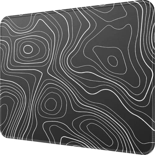 MROCO Topographic Mouse Pad 8.5 x 11 Inch Black | Smooth Glide & Precise Control - main product image