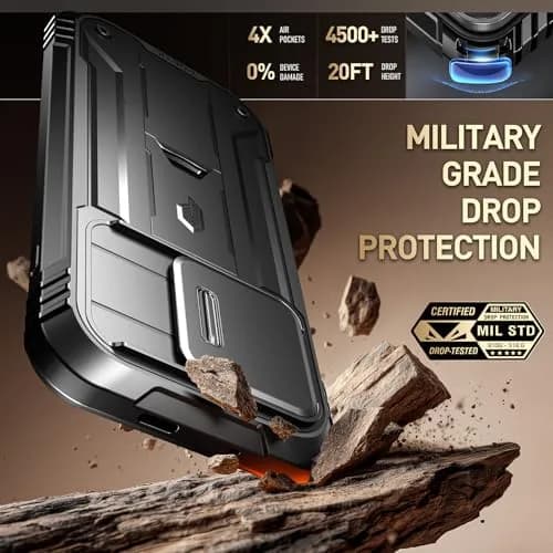 Poetic Revolution Case for OnePlus 15 5G | Black, Full-Body Rugged Dual-Layer Shockproof Case with Kickstand & Slide Camera Cover thumbnail 5