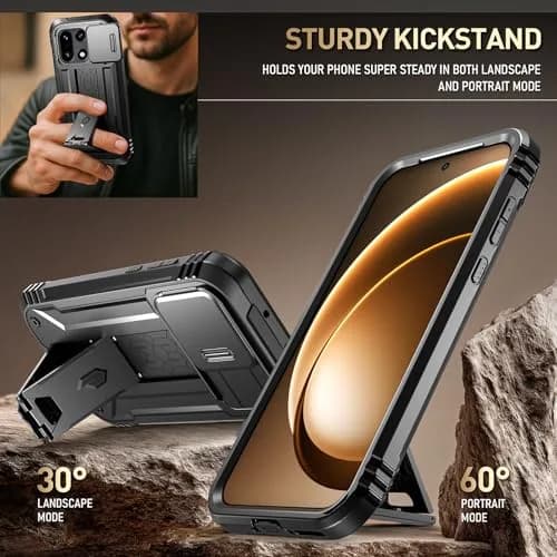 Poetic Revolution Case for OnePlus 15 5G | Black, Full-Body Rugged Dual-Layer Shockproof Case with Kickstand & Slide Camera Cover thumbnail 3