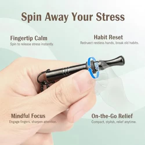 Quany Life BreathHalo Quit Smoking Necklace with Fidget Ring & Mint Pods | Mindful Breathing & Stress Relief thumbnail 4