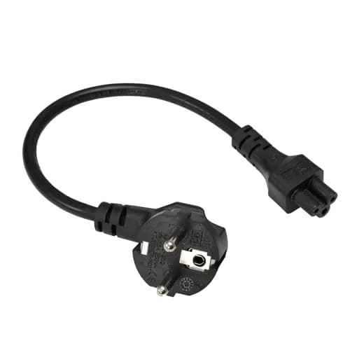 DRRI IEC C5 Plug to Europe Schuko CEE 7/7 Socket Extension Cable 30cm (0.98Ft) | 2.5A 250V thumbnail 1