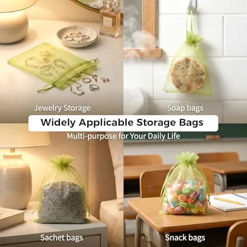 Sukh Fruit Protection Bags 4"x6" | Mesh Organza Fruit Cover for Tomatoes & Grapes, Reusable thumbnail 7