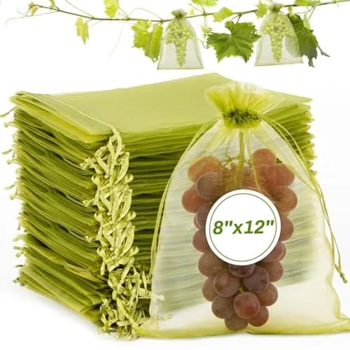 Sukh Fruit Protection Bags 8"x12" | Reusable Mesh Organza Bags for Fruits & Vegetables thumbnail 1