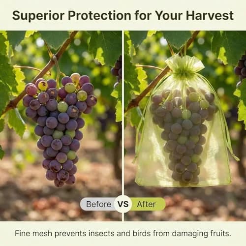 Sukh Fruit Protection Bags 8"x12" | Reusable Mesh Organza Bags for Fruits & Vegetables thumbnail 5