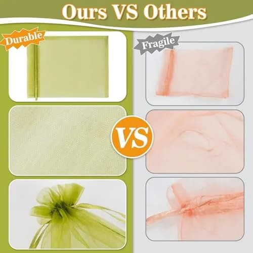 Sukh Fruit Protection Bags 8"x12" | Reusable Mesh Organza Bags for Fruits & Vegetables thumbnail 3