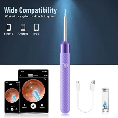 LEIPUT Ear Wax Removal Tool with 1080P Camera & 6 Ear Spoons | Rechargeable & Waterproof Otoscope thumbnail 6