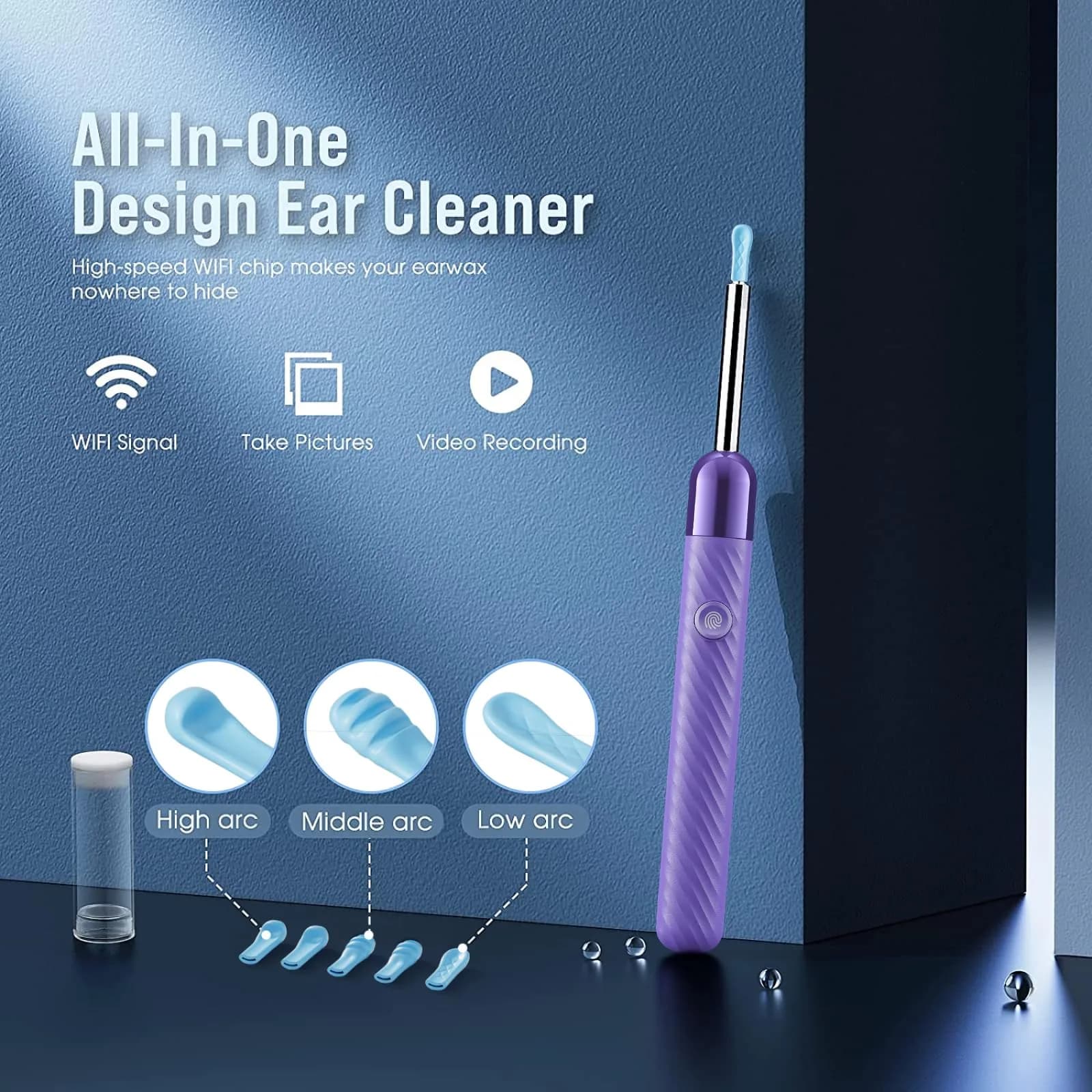 LEIPUT Ear Wax Removal Tool with 1080P Camera & 6 Ear Spoons | Rechargeable & Waterproof Otoscope - view 2
