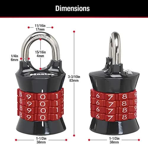 Master Lock 1535EC3 Set Your Own Combination Padlock 30 Pack | Durable Metal Body, Hardened Steel Shackle, Indoor Use thumbnail 3