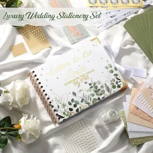 Humyoun Letters to Bride Scrapbook 8.5 x 7 Inch Eucalyptus Green | Wedding Memory Keepsake thumbnail 4