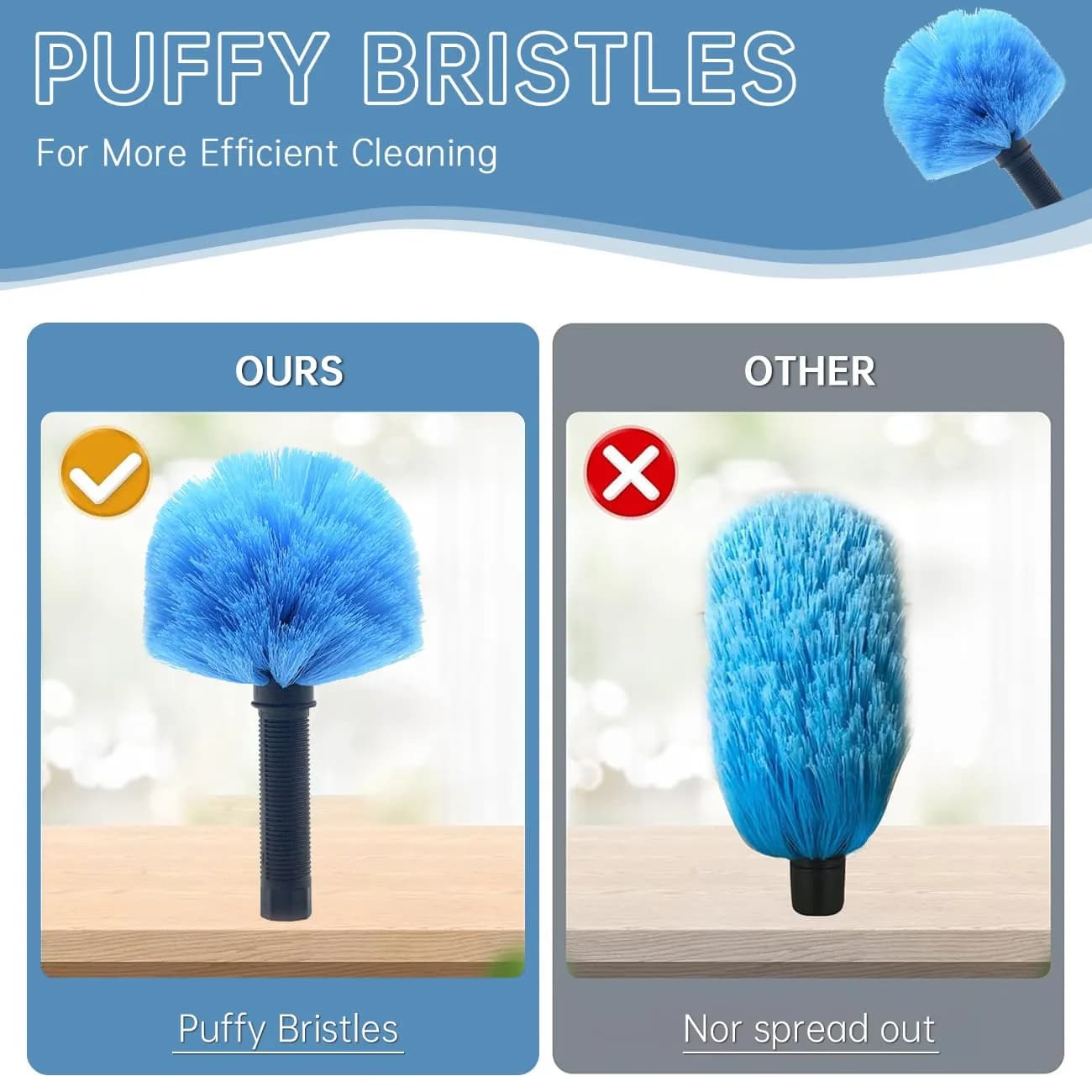 MAYKI Cobweb Duster Head Brush with Universal Threading | Attaches to Standard Poles - view 5