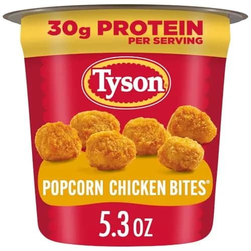 Tyson Frozen Popcorn Chicken Bites Cup 5.3 Oz | Protein-Packed Snack, Fully Cooked & Microwave Ready thumbnail 1