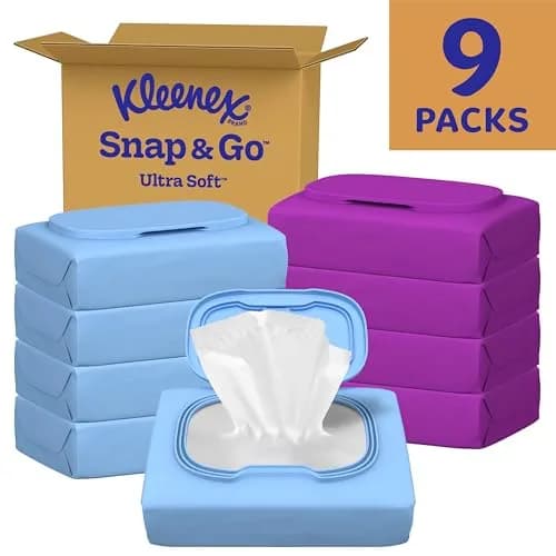 Kleenex Snap & Go Ultra Soft Facial Tissues, 9 Packs, 25 Tissues per Pack | Compact, Travel-Ready, 3-Ply, Gentle & Irritation-Free thumbnail 2