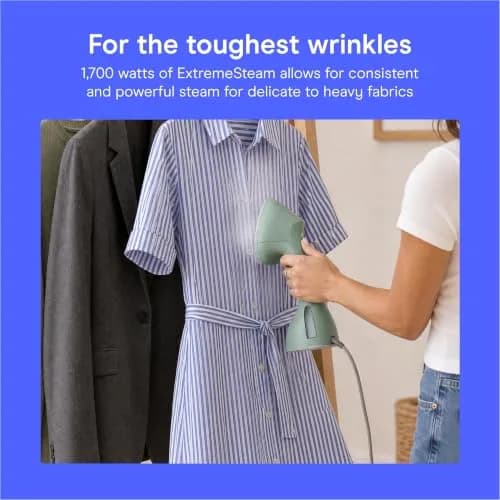 Conair Garment Steamer & Iron 1700W | Compact, Green | Fast Wrinkle Removal thumbnail 6