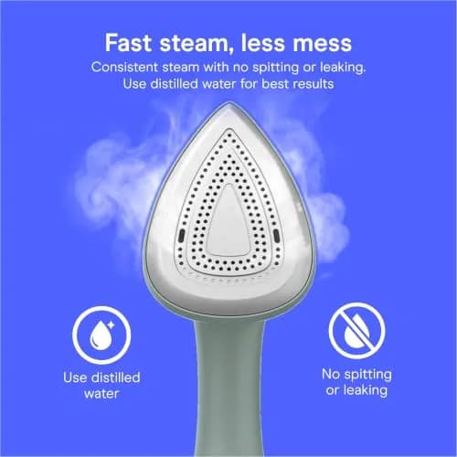 Conair Garment Steamer & Iron 1700W | Compact, Green | Fast Wrinkle Removal thumbnail 7