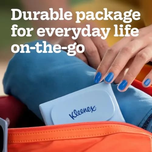 Kleenex Snap & Go Ultra Soft Facial Tissues 25 Tissues per Pack (4-Pack, 100 Tissues Total) | Hypoallergenic & Irritation-Free thumbnail 5