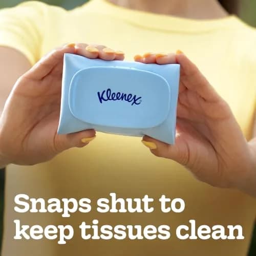 Kleenex Snap & Go Ultra Soft Facial Tissues 25 Tissues per Pack (4-Pack, 100 Tissues Total) | Hypoallergenic & Irritation-Free thumbnail 2