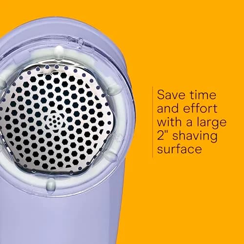 Conair Fabric Shaver and Lint Remover 2" Head | Portable Battery-Operated Lavender thumbnail 3