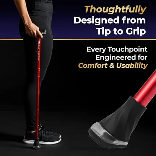 MD by DRIVE Air-Cane Walking Cane for Men & Women, 350-lb Capacity, Red | Foldable, All-Weather, 6 Colors thumbnail 7