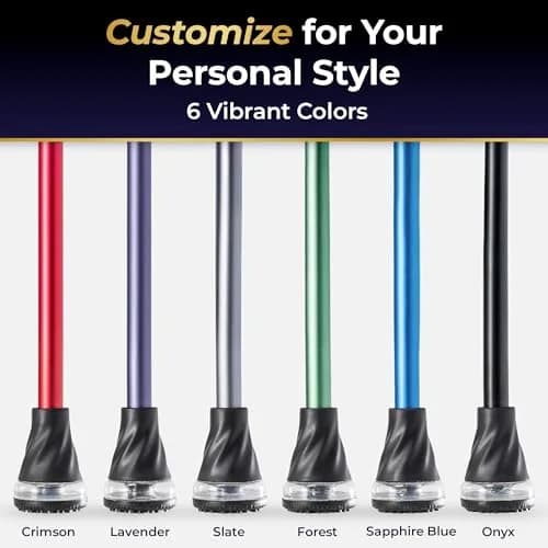 MD by DRIVE Air-Cane Walking Cane for Men & Women, 350-lb Capacity, Red | Foldable, All-Weather, 6 Colors thumbnail 8