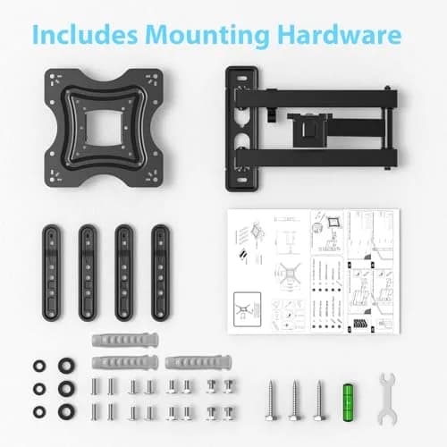 Gkyet Full Motion TV Wall Mount, Swivel Tilt, VESA 400x400mm, Up to 66 lbs | Universal for 19-55 inch LED Monitors thumbnail 7