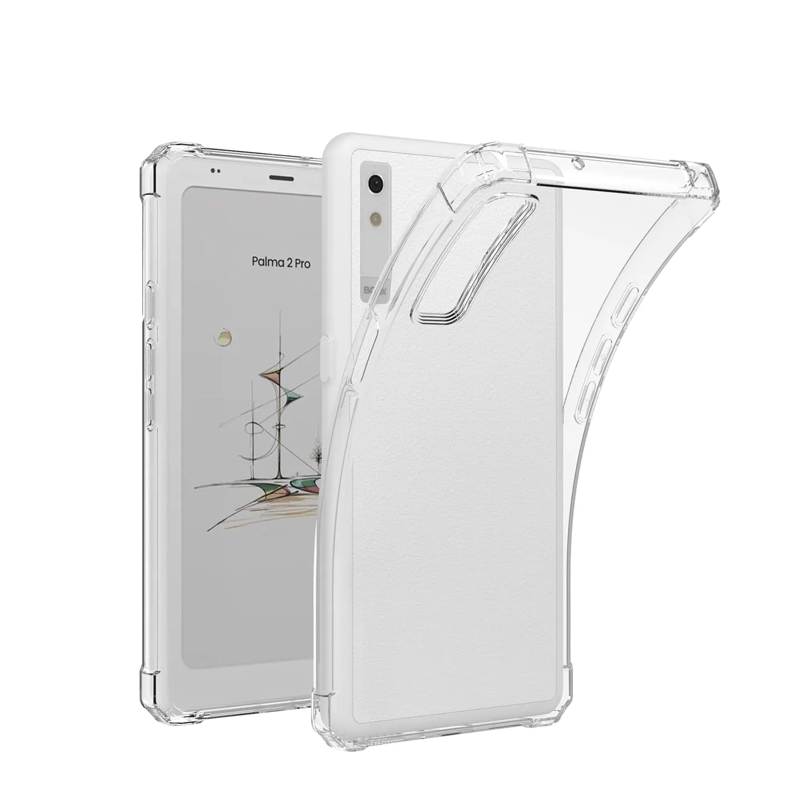 BOZHUORUI Clear Case for Boox Palma 2 Pro 6.13" | Impact-Resistant Transparent TPU Cover — Clear