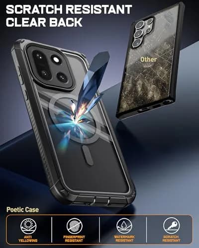 Poetic Guardian Case for OnePlus 15 5G with 2 Screen Protectors | Magsafe Compatible, Full Body Shockproof Clear Cover thumbnail 2