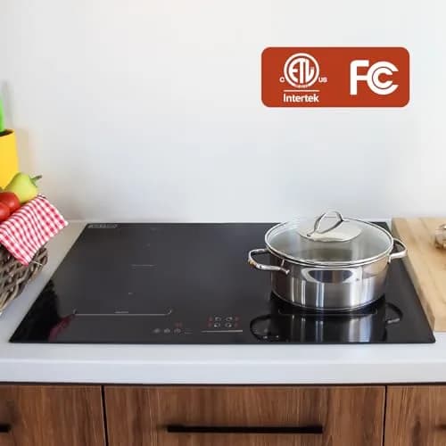 Empava 30 Inch Electric Induction Cooktop 7200W (240V) | Smart Pan Sensor, Bridge-SYNC, Timer, Pause thumbnail 6