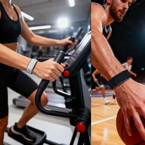 BlikWyt Nylon Loop Compatible with Amazfit Helio Strap, Breathable Soft Sport Hook and Loop Wristband (White) | Overlay Covered Design (22mm, One Size) thumbnail 6