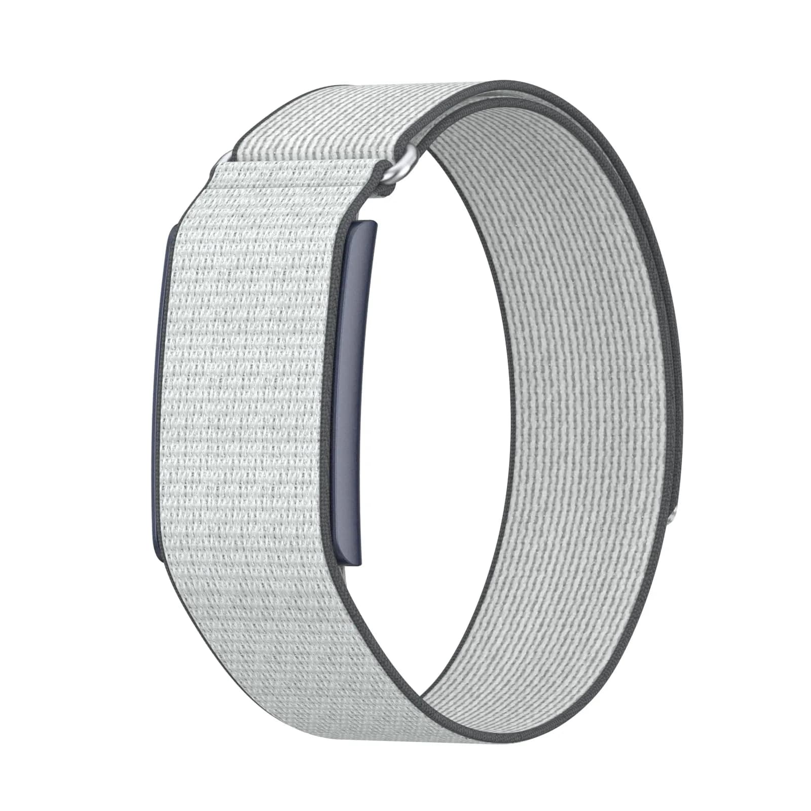 BlikWyt Nylon Loop Compatible with Amazfit Helio Strap, Breathable Soft Sport Hook and Loop Wristband (White) | Overlay Covered Design (22mm, One Size) — White