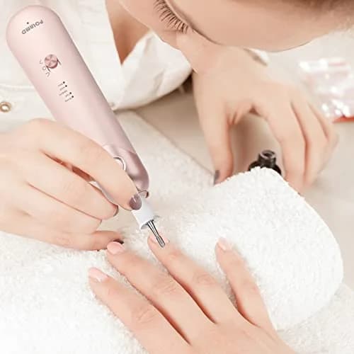 POLAMD Professional Electric Nail Drill Machine Pink | 5-Speed Cordless Manicure Pedicure Kit thumbnail 6