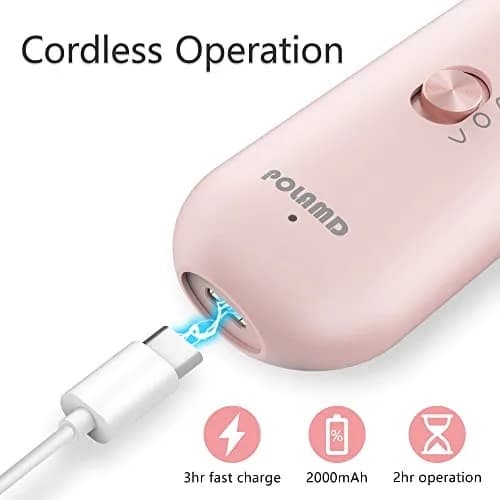 POLAMD Professional Electric Nail Drill Machine Pink | 5-Speed Cordless Manicure Pedicure Kit thumbnail 2