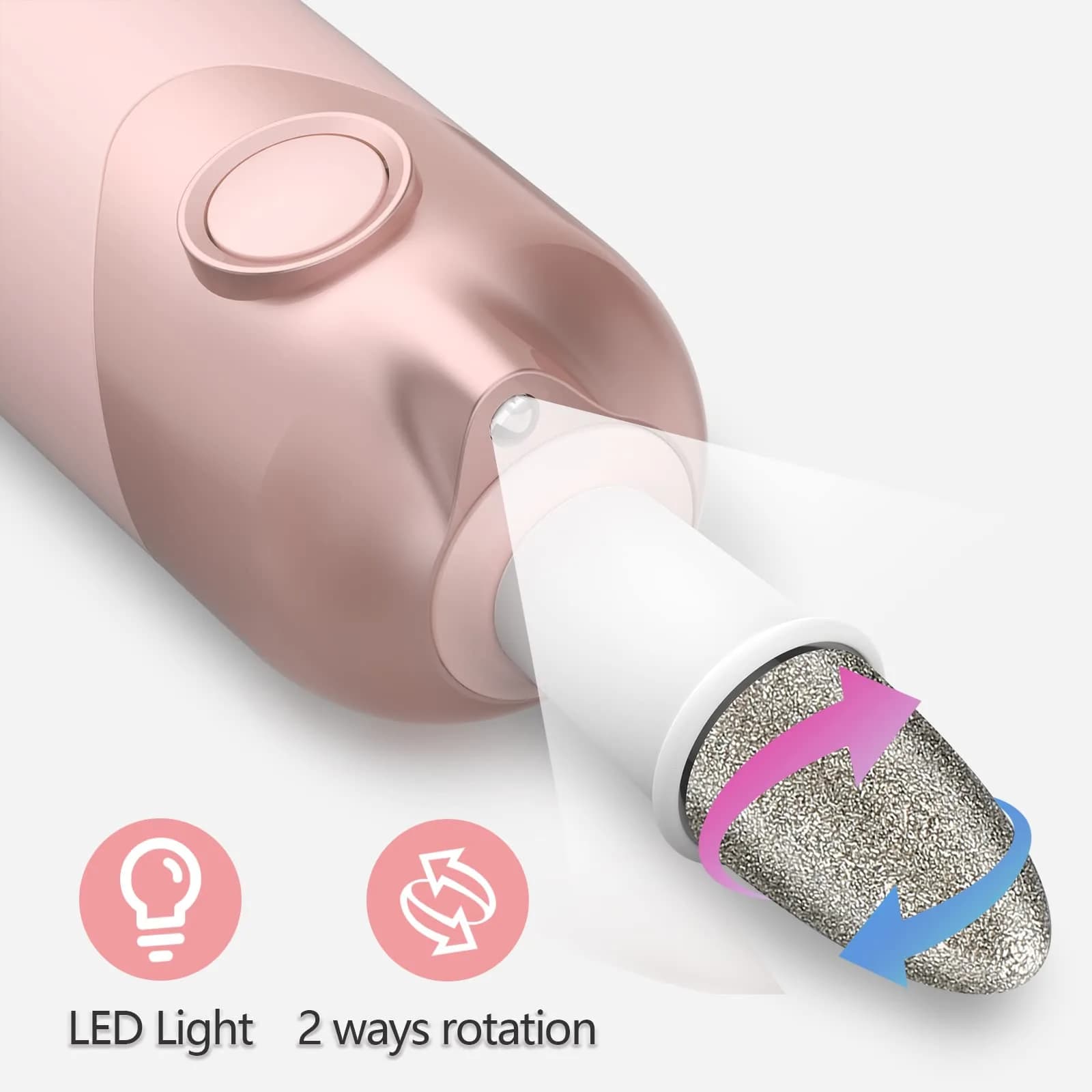 POLAMD Professional Electric Nail Drill Machine for Manicure Pedicure - Cordless Rechargeable Foot Care Tool with 5 Speeds (Pink) - view 3