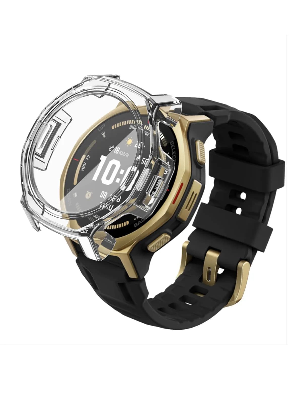 FJIASTB Clear Screen Protector Case for Amazfit T-Rex 3 Pro 44mm | 2-Pack, Tempered Glass & PC - main product image