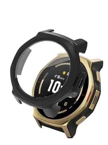 FJIASTB Black Case for Amazfit T-Rex 3 Pro 44mm Smart Watch | Rugged PC Cover with Built-in Screen Protector thumbnail 1